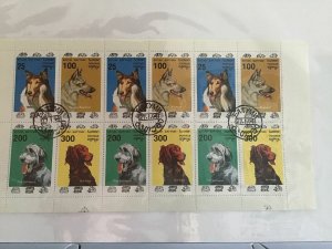 Batum 1994 Popular Dog Breeds cancelled stamps sheet  R25053