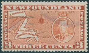 Newfoundland 1937 3c orange-brown Die I Perf 13½ SG258c used