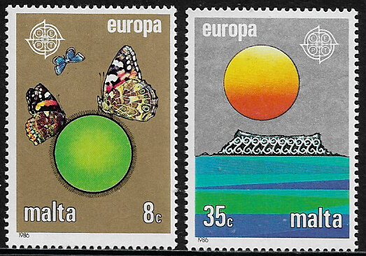 Malta #677-8 MNH Set - Europa - Earth - Nature