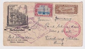 UNITED STATES C14 ZEPPELIN ADVERTISING COVER 1930 FIRST PAN AMERICA FLIGHT Q955