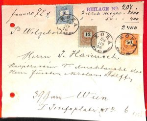 aa2078 - HUNGARY - Postal History - SPECIAL COVER for MONEY DISPATCH 1889-