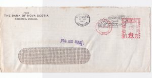 bank of nova scotia  kingston jamaica 1962  stamps cover ref r16024