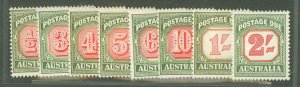 Australia  #J86-95 Unused Multiple