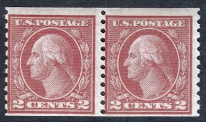 #455 Mint NH, Fine, Pair (CV $42.50) (CV $18 - ID20869)