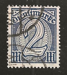 GERMANY #O12 USED 2m 1920-21