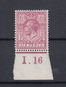 GB KGV 1912 6d I.16 Control MNH BP9616