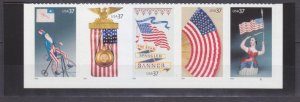 2003 United States USA 3736-3740strip Old Glory