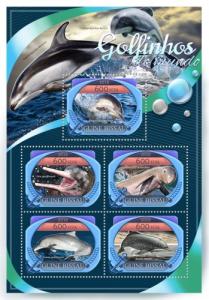 GUINE BISSAU 2016 SHEET DOLPHINS DAUPHINS GOLFINHOS MARINE LIFE gb16801a