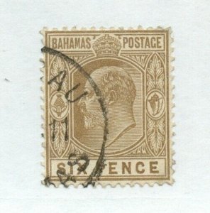 ?#47 BAHAMAS six pence used,  see scan Cat $60 Stamp