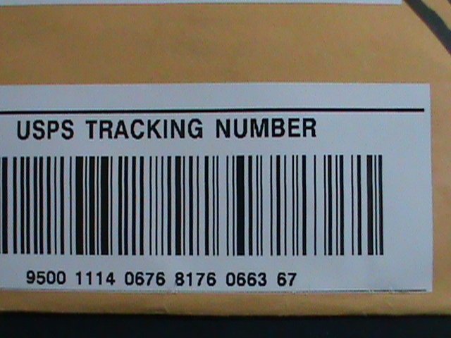 ​UNITED STATES- COMMERCIAL COVER-WITH TRACKING NUMBER & MANY  STAMPS-VERY FINE