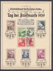 WWII Third Reich Official Document Tag der Briefmarke 1939 FDC