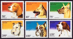 Benin 1995 Sc#741/746  DOGS Set (6) Perforated MNH