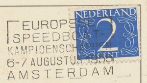 Postcard / Postmark Netherlands 1955 European Speedboat Championships