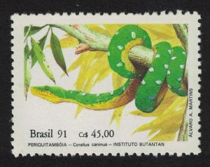 Brazil Green tree boa Snake 1991 MNH SG#2482