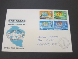 Bahamas 1970 Sc 303-6+306a set FDC