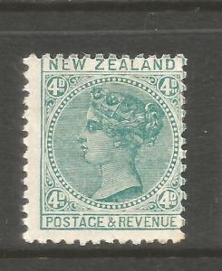 NEW ZEALAND  1882-00  4d   QV  SSF  MH  P12x11 1/2    CP D6b 