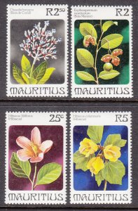 Mauritius 511-514 Flowers MNH VF