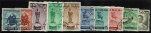 Thailand 10 Used and Mint 1950s Stamps, few with faults - S951