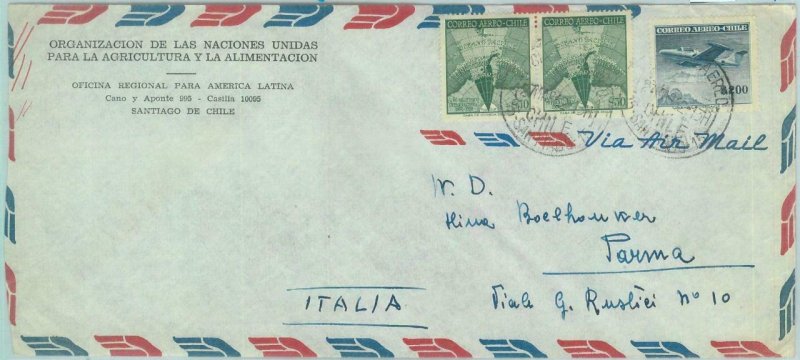 84255 -  CHILE -  POSTAL HISTORY -   AIRMAIL COVER  to ITALY  1962