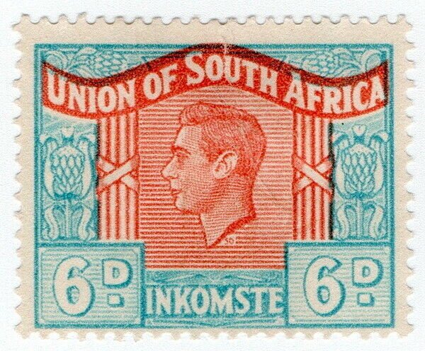 (I.B) South Africa Revenue : Duty Stamp 6d (language error)