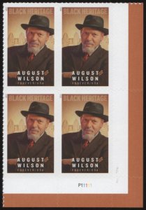 USA Sc. 5555 (55c) August Wilson 2021 MNH plate block