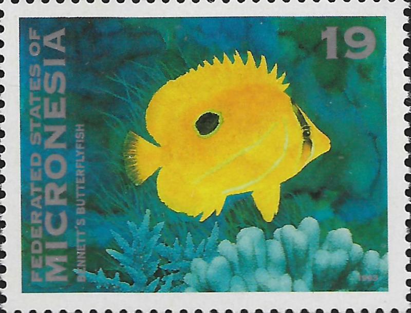 MICRONESIA, 158, MNH, BENNETT'S BUTTERFLYFISH