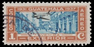 GUATEMALA STAMP 1937. SCOTT # C80. USED. # 4