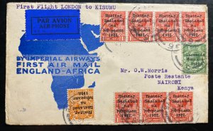 1931 Dublín Ireland First flight Airmail Cover To Nairobi Kenya British KUT