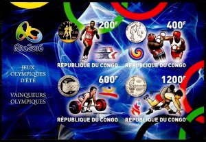 CONGO 2016 RIO OLYMPICS CHAMPIONS LOS ANGELES BARCELONA ATLANTA IMPERFORATED