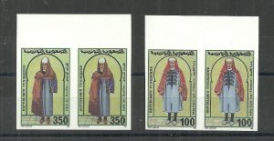 1992- Tunisia - Imperforated pair- Men´s traditional Costumes- Tradionel clothes 