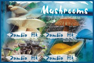 Stamps.  Mushrooms  2018 1+1 sheets perforated