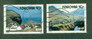 FAROE ISLANDS 250-51 USED CV $3.00 BIN $1.25