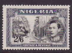 Nigeria-Sc#63a- id12-unused og NH 2sh6p KGVI-perf 13.5-1942-any rainbow coloring