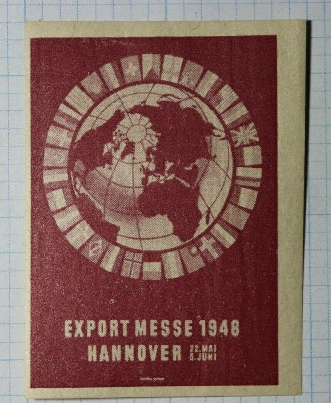 Export Trade Fair Hannover Germany 1948 Exposition Poster Stamp Ads