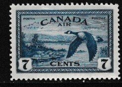 Canada # C9, Canadian Goose, Mint Hinged, 1/3 Cat.