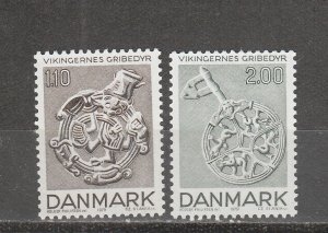 Denmark  Scott#  653-654  MNH  (1979 Viking Art)