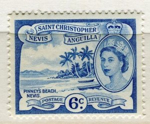 NEVIS ST. CHRISTOPHER; 1954 early QEII pictorial issue MINT MNH 6c. value