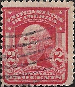 # 319Fj CARMINE ROSE USED GEORGE WASHINGTON TYPE II