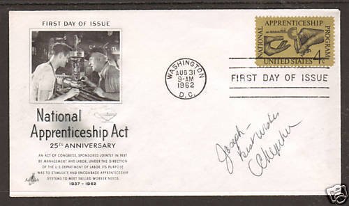 Carolyn Kepsher, TV star, on 1962 4c Apprenticeship FDC