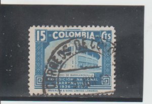 Colombia  Scott#  449  Used  (1937 Stadium at Barranquilla)