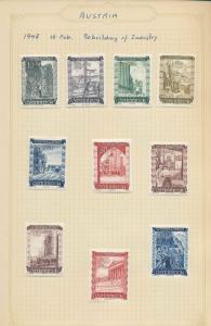 AUSTRIA 1940s/50s M&U Collection +Dues (Appx 110 Items) KR848