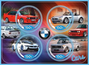 Stamps.Cars BMW 2020 year 1+1 sheets perforated Cabo Verde
