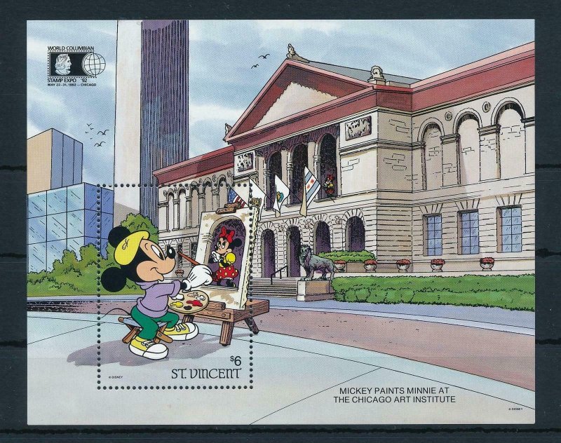 [23270] St. Vincent 1992 Disney Mickey Mouse at Chicago Art Institute MNH