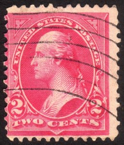 1895, US 2c, Washington, Used, Sc 267