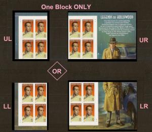 US 3152 Legends of Hollywood Humphrey Bogart 32c plate block 4 MNH 1997