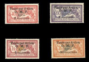 Syria #C10-13 Cat$120, 1922 Airpost, set of four, hinged