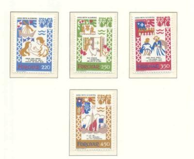 Faroe Islands Sc 86-91982 Ballads stamp set mint NH