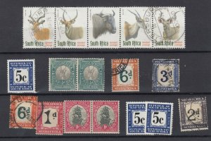 South Africa 1951 Onwards Fine Used Collection Of 17 Incl Postage Dues  JK3160