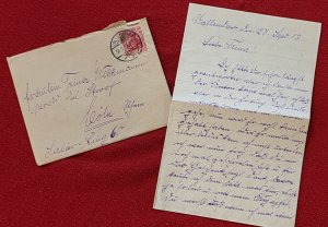 Germany Imperial German Deutsches Reich cover w letter Vallendar to Coln 1913
