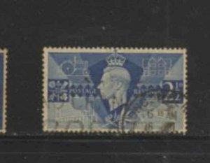 GREAT BRITAIN #264 1946 2 1/2p KING GEORGE VI F-VF USED